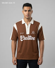 Creative relaxed fit polo