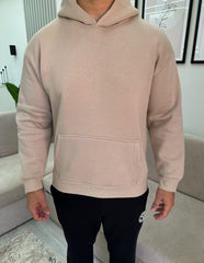 Beige relaxed fit hoodie