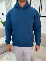 Petrol relaxed fit hoodie