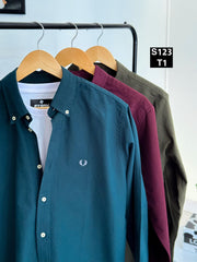 Cotton long sleeve olive