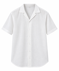 Italian short sleeve linen white (3Xl)