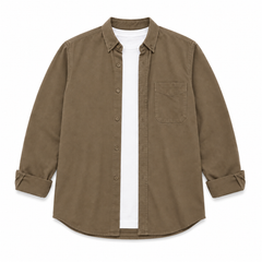 Gabardine shirt jacket