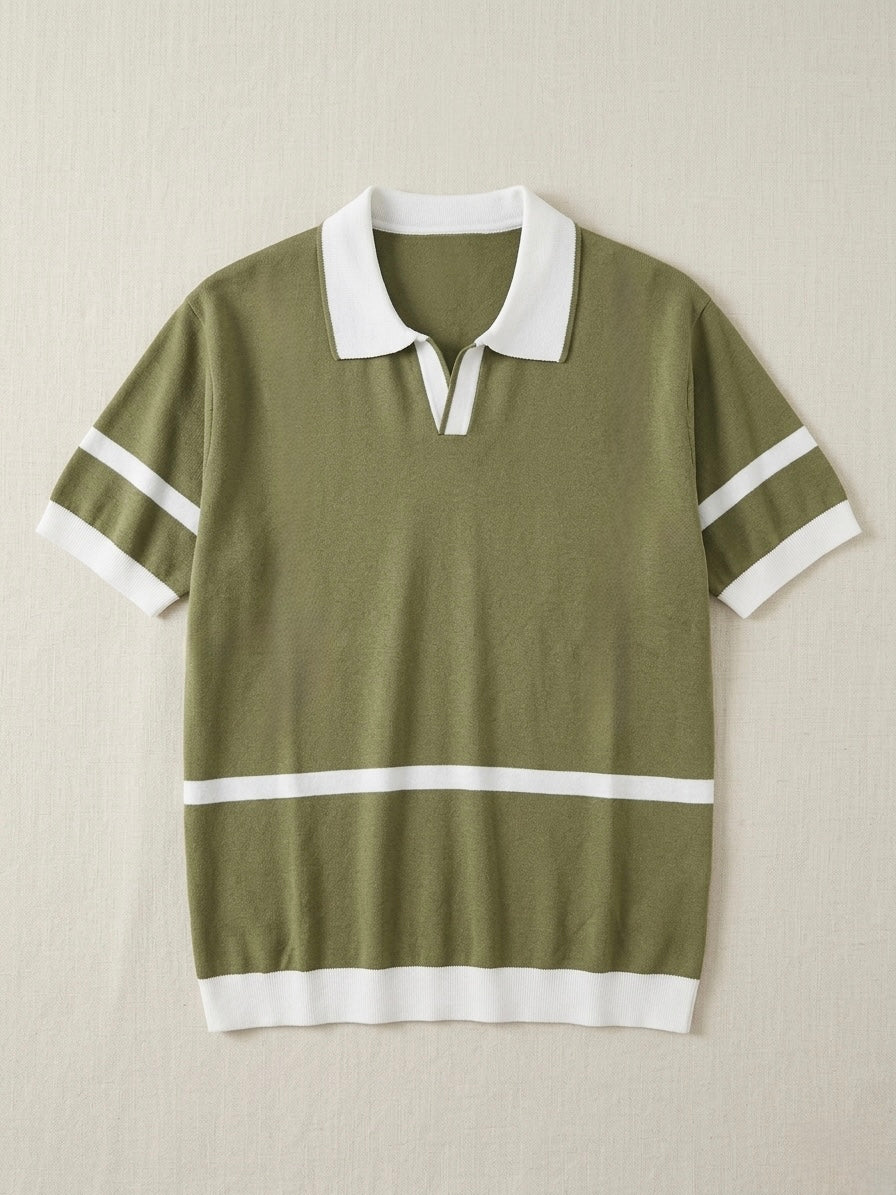 Relaxed fit tricot polo (2XL)