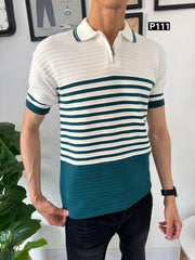 Slim fit tricot green