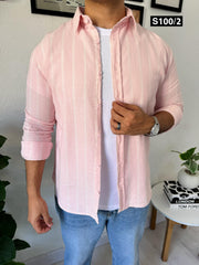 Striped long sleeve pink