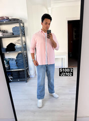 Mid blue wide leg