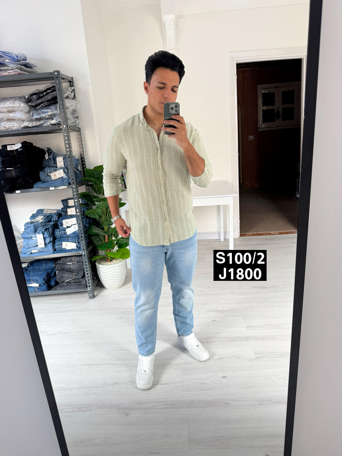 Striped long sleeve mint