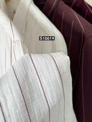 Striped long sleeve brown