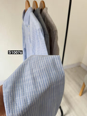 Striped long sleeve shirt beige