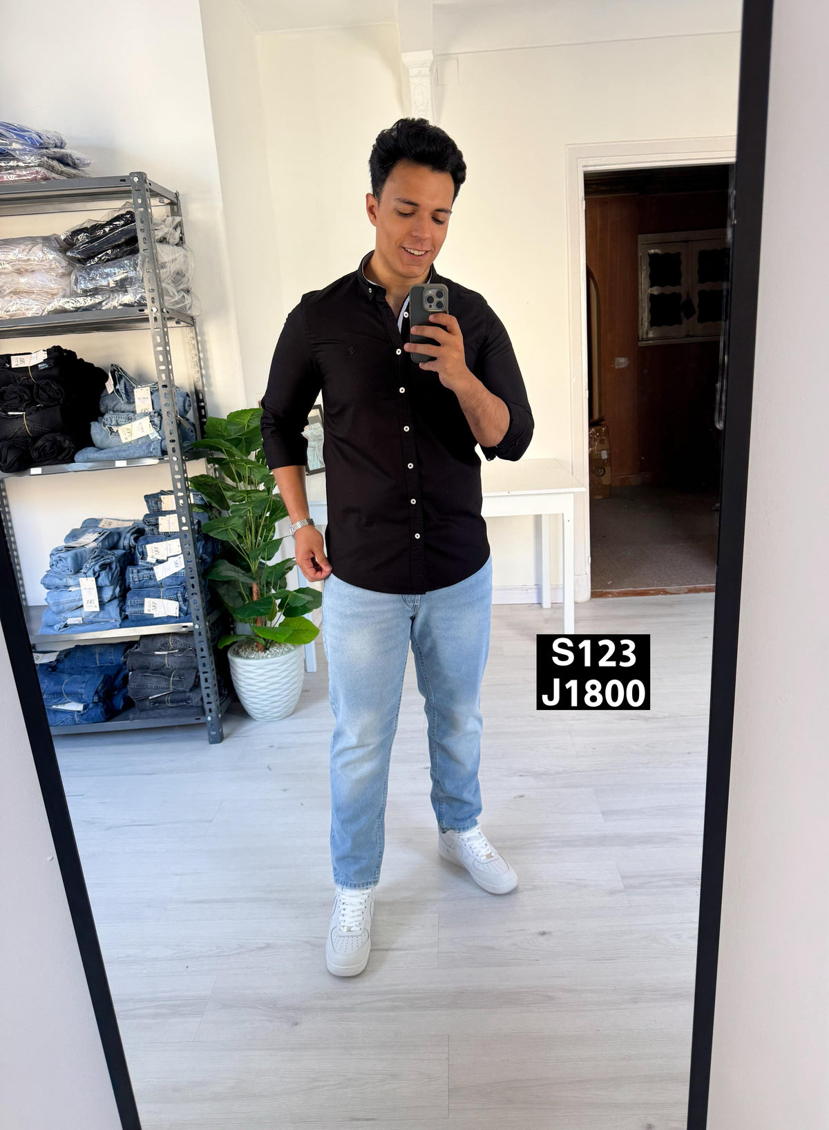 Cotton long sleeve black
