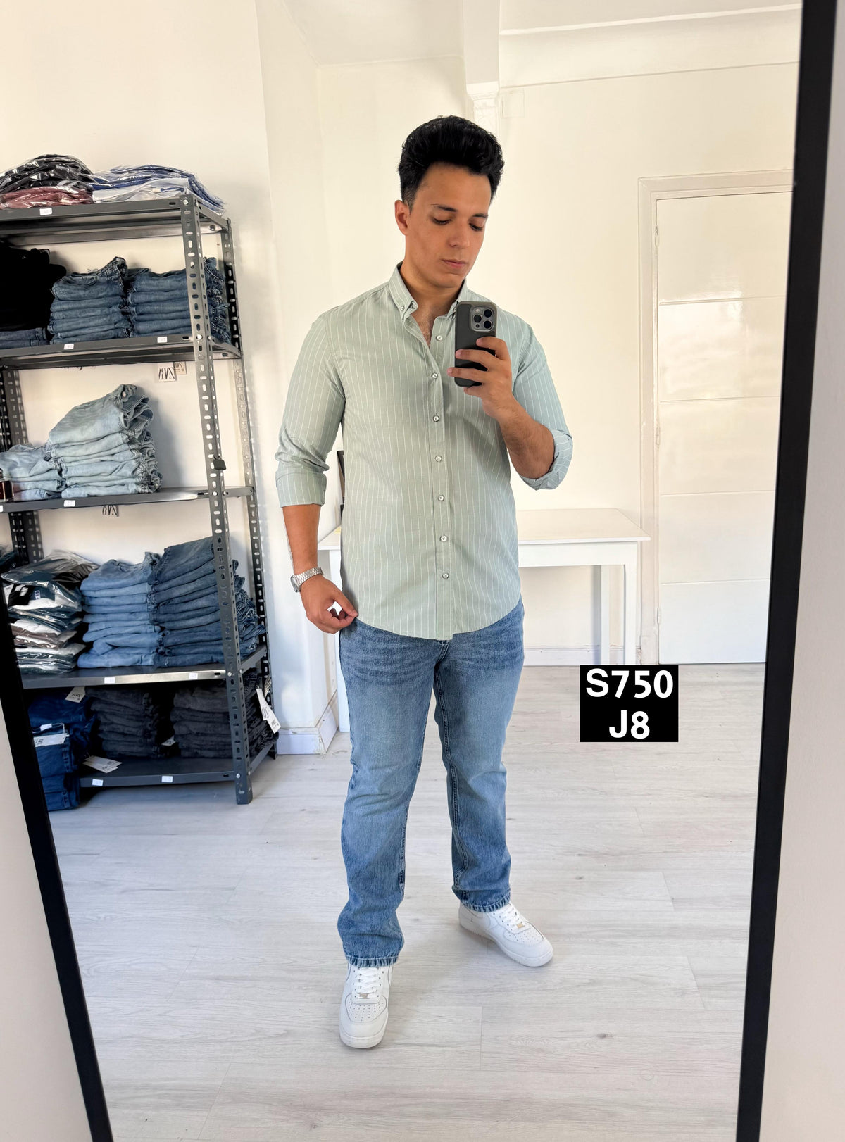 Striped long sleeve mint