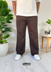 Wide leg sweatpant brown
