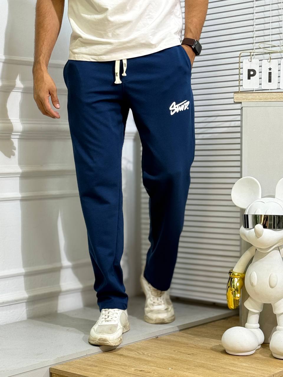Relaxed fit sweatpants blue