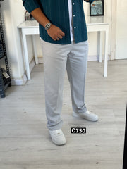 Wide leg tailored pants grey