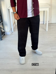 Wide leg tailored pants black